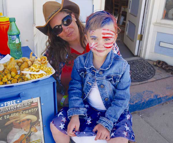Red, white and blue plus macaroni and cheese